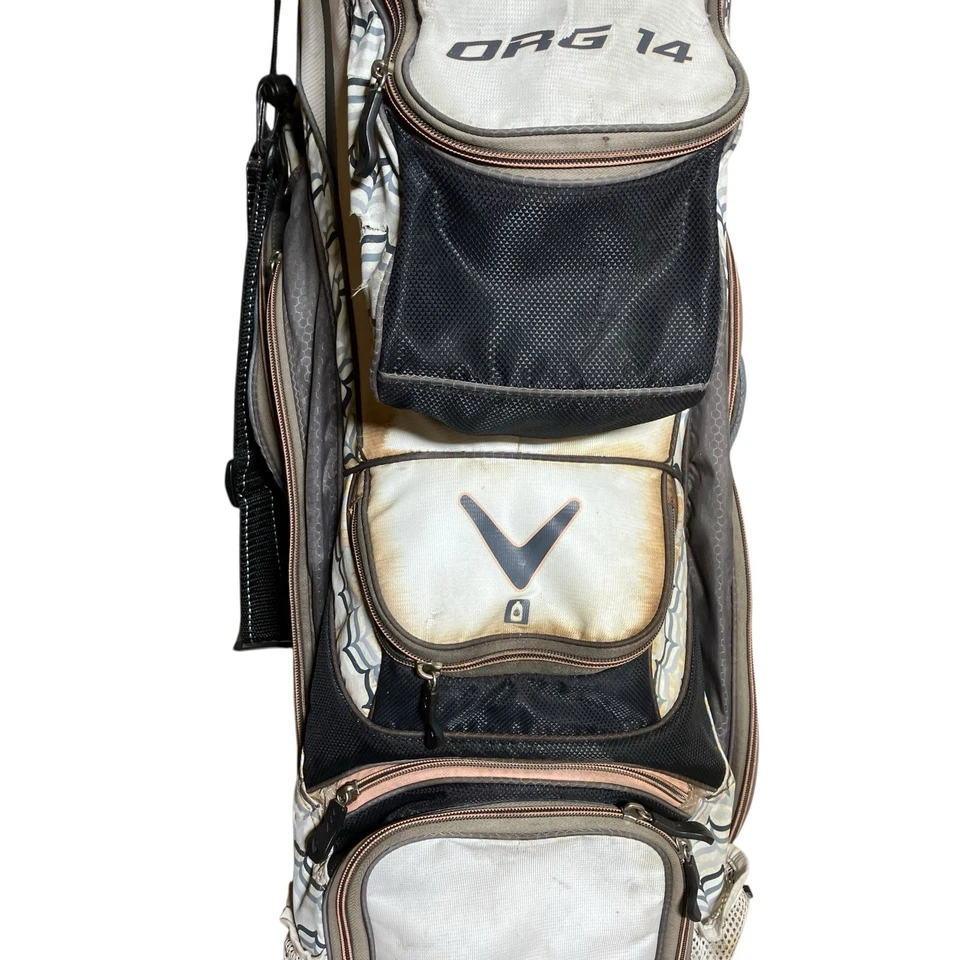 Bolsa de carro de golf Callaway Org 14 divisor de 14 vías gris/naranja/negro Foto 4 de 4