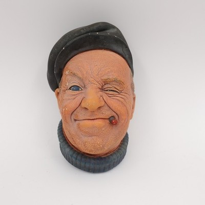 Bossons Head Boatman 1967 Vintage Chalkware Nautical Wall Decor England