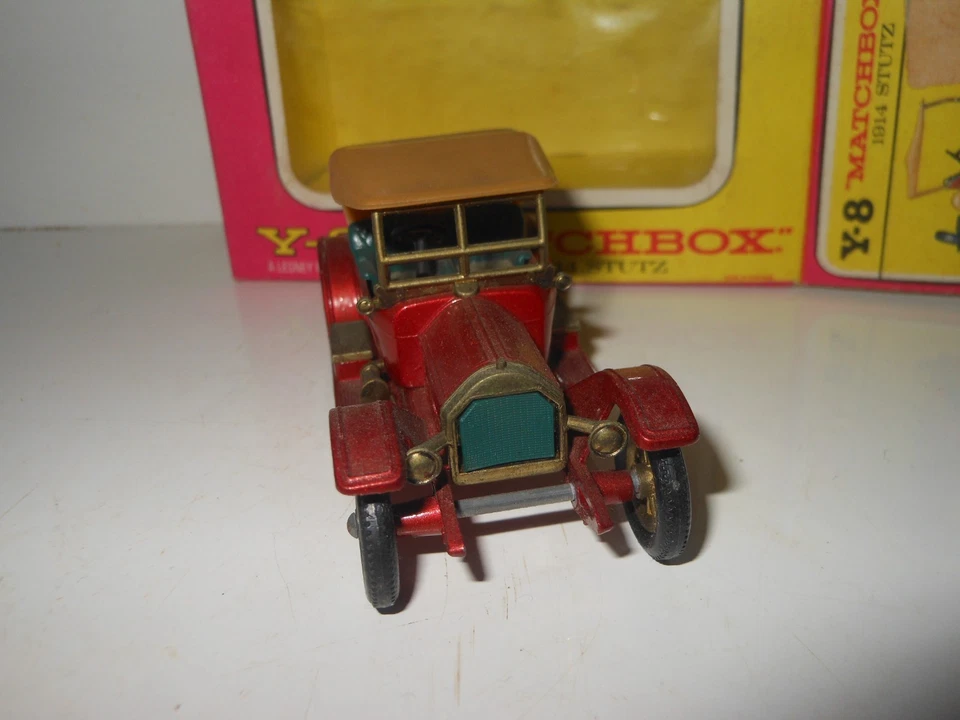 1960-70s MATCHBOX Y-8 MODELS OF YESTERYEAR 1914 STUTZ toy with tan roof - Image 4 of 4