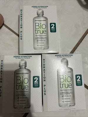 6 Bio True Multi-Purpose Contact Solution Hydration Plus 10oz Ea Exp 01/28