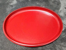 Echizen Lacquerware Ancient Red Large Plate Kitchen Dining Unisex