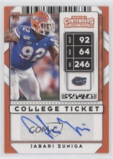 2020 Panini Contenders Draft Picks College Ticket Jabari Zuniga #213 Auto 0vf5