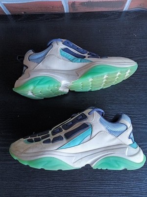 Amiri Navy Bone Runner White Teal Sneaker Trainer Mens Size 12