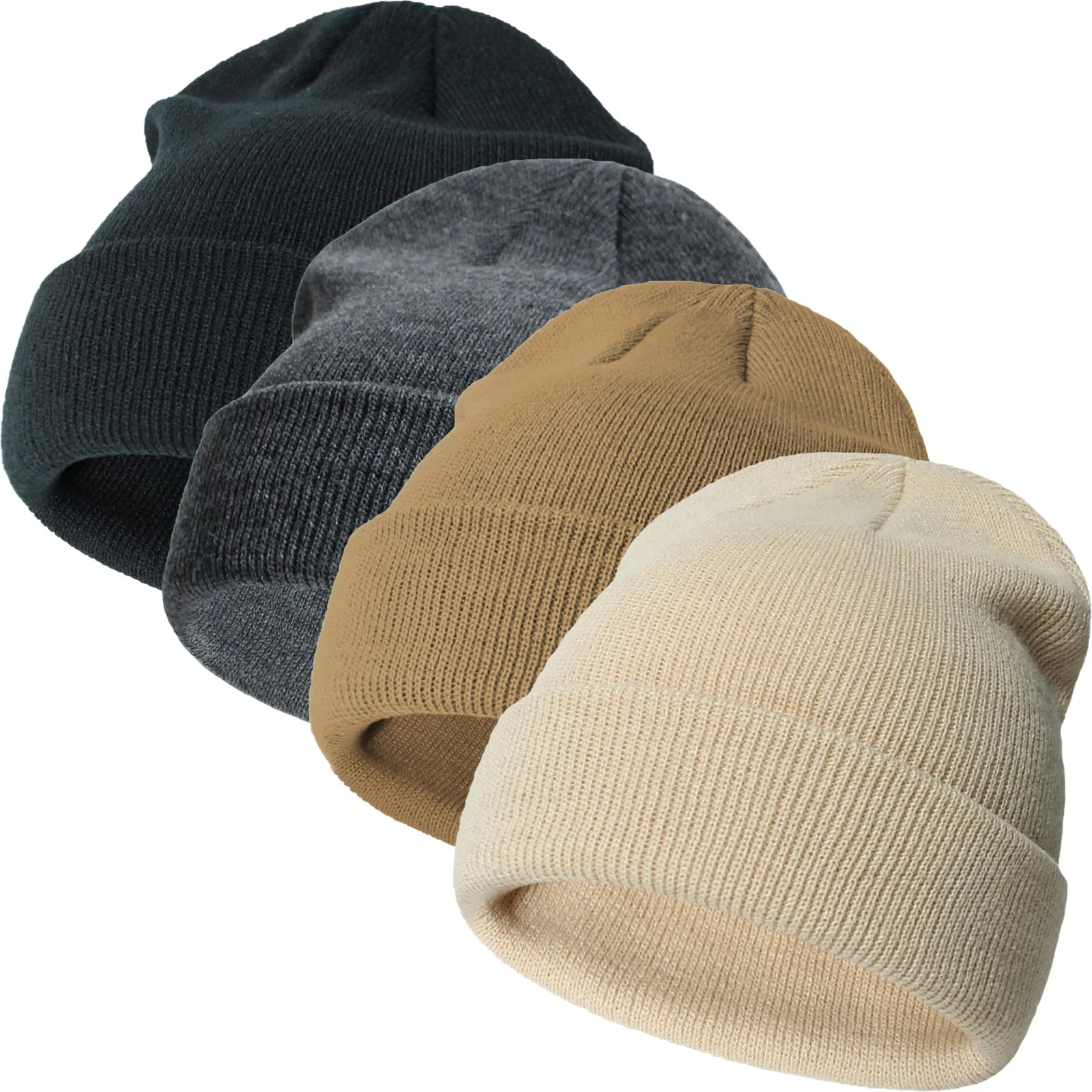 4 Pack Baby Toddler Winter Hats Infant Boys Girls Beanie Soft Knitted Set Cap