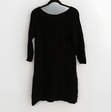 White House Black Market Sweater Dress Scoop Neck Black Women’s Size S  Viscose 