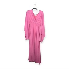 Meghan Los Angeles Women Dress Pink Sunset Kimono Sleeve Midi Dress Size S