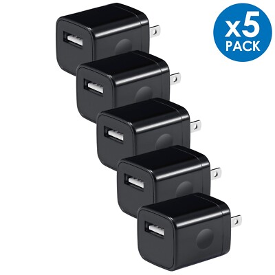 5x USB Wall Charger Power Adapter US Plug for iPhone 16 15 14 13 12 11 X XS XR