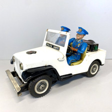 RARE TIN TOY TN TOYS NOMURA Police Patrol Jeep JAPAN VINTAGE '50/'60
