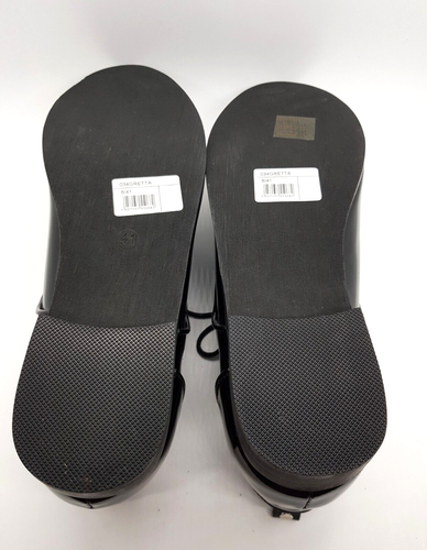 Dune ladies shoes Black Patent lace up Head Over Heels size 41/7.5 loafer flats - Picture 4 of 7
