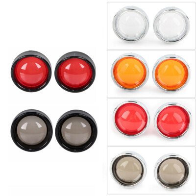 Turn Signals Lens Cover Visor Bezels Ring For Harley Fat Bob Electra Glide FLHT
