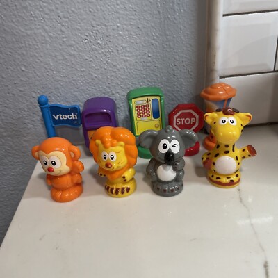 Vtech Smartville Alphabet Train Toy Animals & Signs Replacement Parts Lot of 9