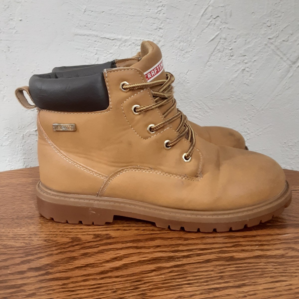 Craftsman Wheat Nubuck Leather Soft Toe Waterproof Work Boot Mens