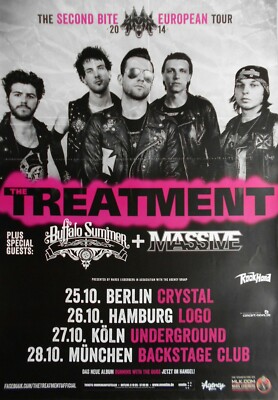 THE TREATMENT  2014  TOUR - orig. Concert Poster - Konzert Plakat - DIN A1