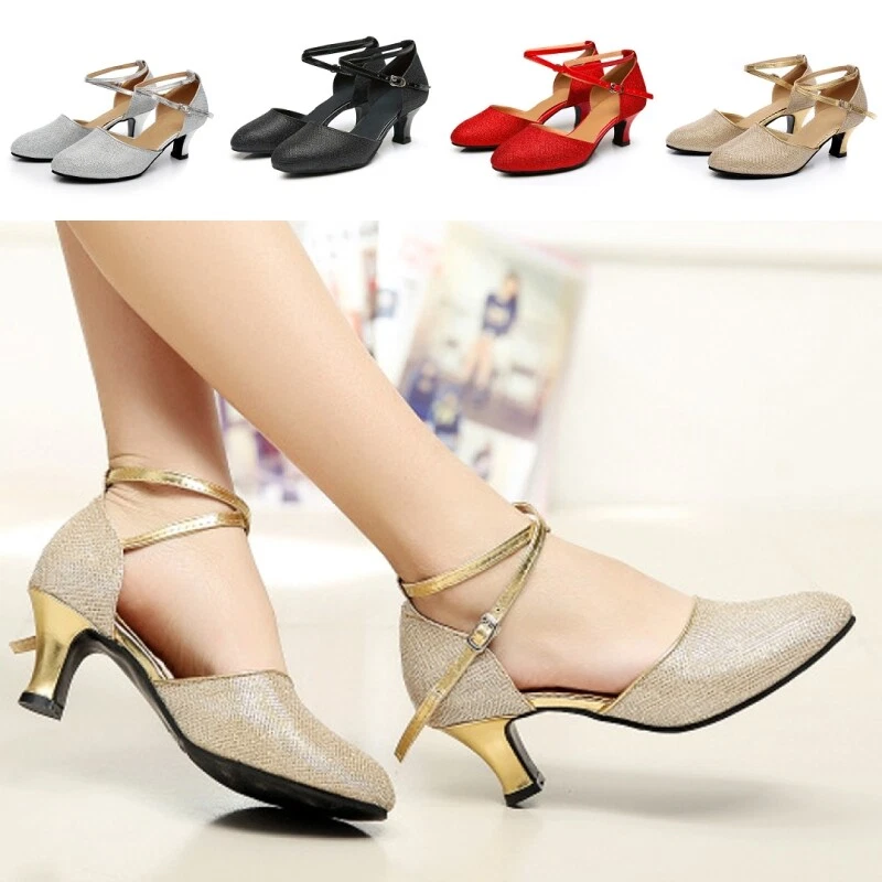Women Lightweight Dancing Footwear Closed Toe Dance Shoes Latin