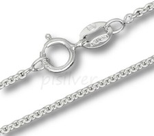 Genuine 925 Sterling Silver 1.5mm Cable Link Chain Necklace 16" 18 20" 22 24 30"