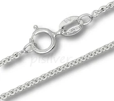 Genuine 925 Sterling Silver 1.5mm Cable Link Chain Necklace 16" 18 20" 22 24 30"