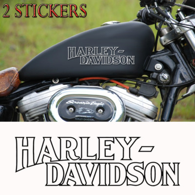 Lot De 2 Autocollants Vinyle HD Crâne De Fer Tribal - Pour Réservoir De Moto Sportster Ou Décoration