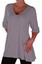 Womens-Fashion-3-4-Sleeve-V-Neck-Plain-Long-Casual-Plus-Size-Blouse-Tunic-Top