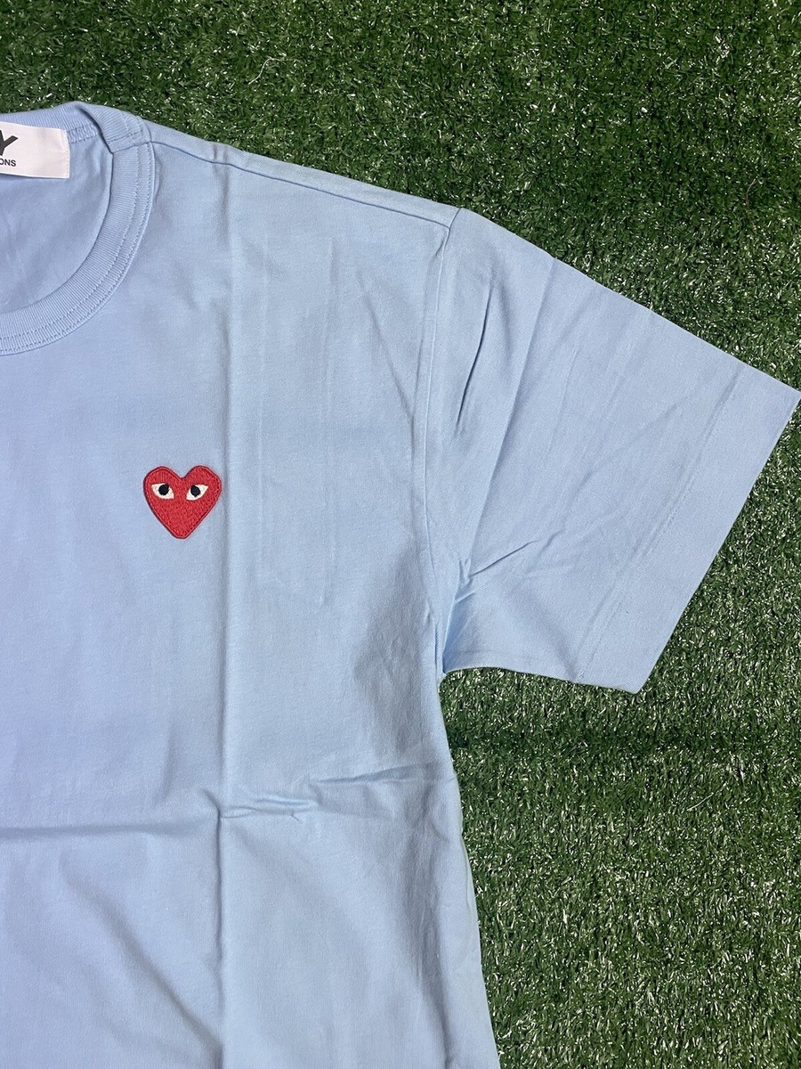 Tシャツ・カットソー Comme Des Garcons Shirt T-shirts Light Blue CDG Comme Des Garcons Play Pastelle Blue T-Shirt Authentic