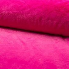 LUXURY Short Plush Super Soft Faux Fur Fabric Material - FUCHSIA