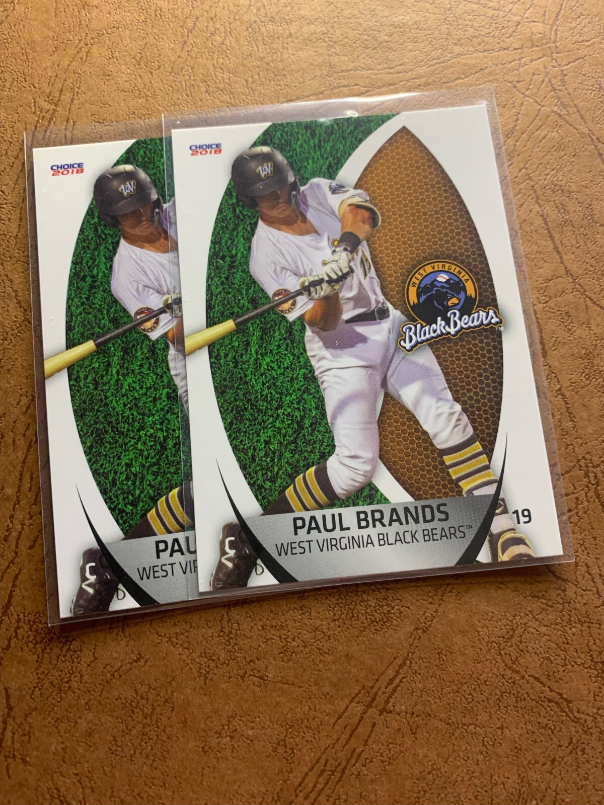 PAUL BRANDS 2018 Choice West Virginia Black Bears 2 card lot FREE
