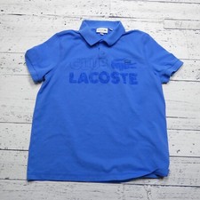 Lacoste Polo Shirt Adult Size 6 L/XL Blue Cotton Short Sleeve Golf Rugby