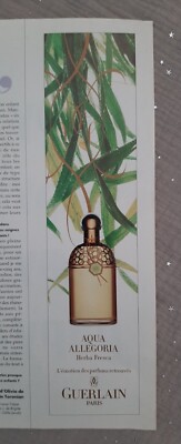 Perfume Paper Advertising. 2000 Guerlain Aqua Allegoria - Perfume Ad 