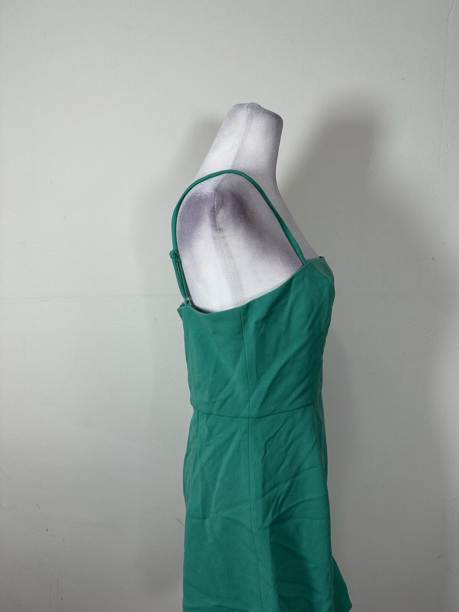 French Connection Women's Green Colored Whisper Frill Hem Dress Size 10 |  eBay