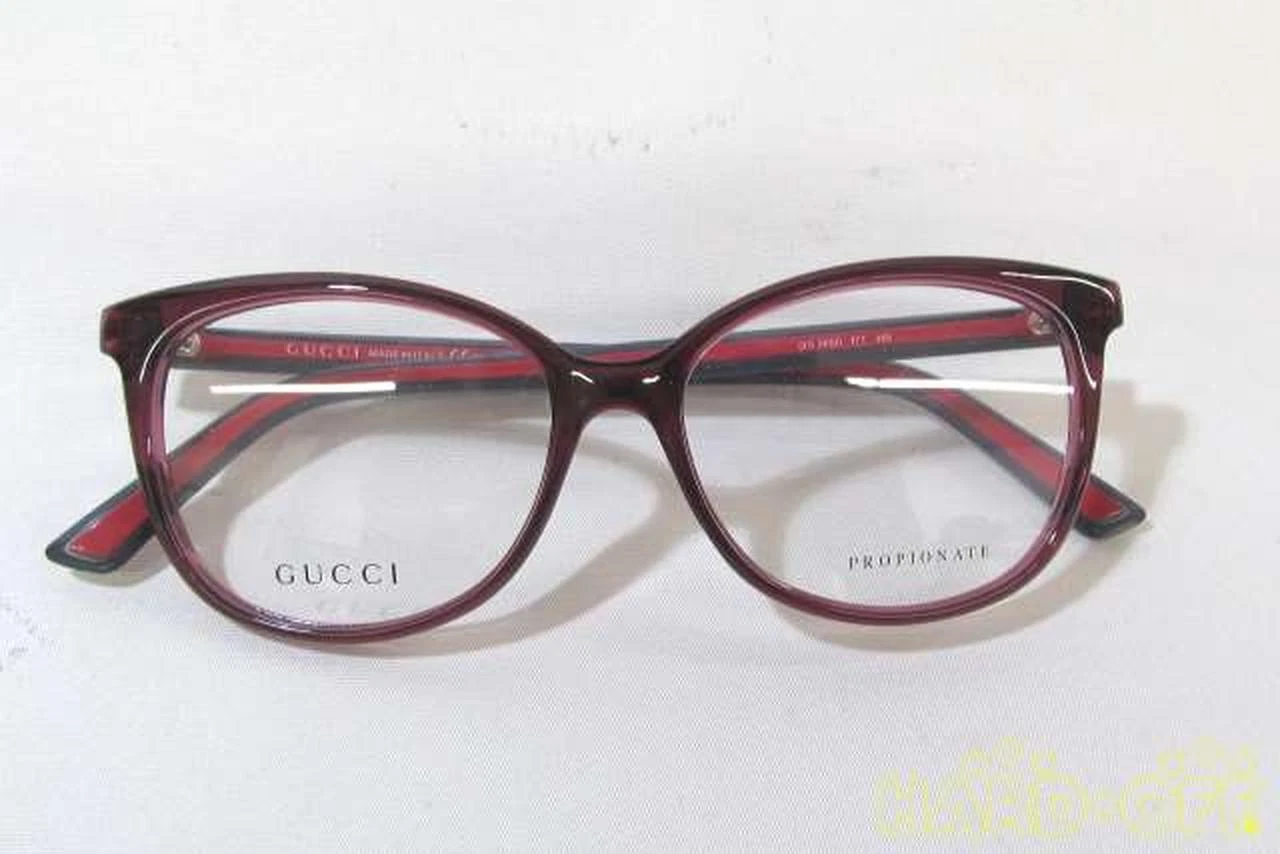 Lunettes de soleil authentiques Gucci accessoires pour hommes rouge x cadre couleur marine objectif transparent