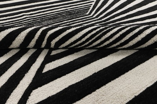 New Optical Square Pattern 8'x8' ft Handmade Tufted 100% wool Area Rugs & Carpet - Picture 8 of 12