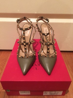 gold valentino shoes