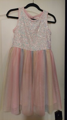 cat and jack pink sequin dress Cat & Jack Girls Belle Flutter Sleeve Sequin Dress