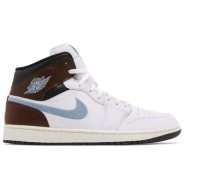 Air Jordan 1 Retro Mid SE 'Brown Blue Grey' - FQ7831-142 - Brandneu