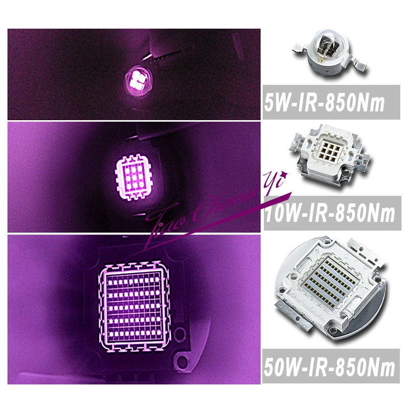 3W 5W 10W  50W 100W 200W 850nm 940nm 740 Infrared IR High Power LED Light Bulb - Image 3 of 4