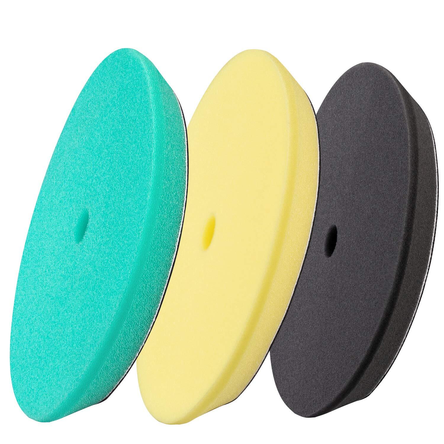 3pcs 6 inch Polishing Pads, 6'' Orbital Buffing Pads Hook and Loop Foam Buffe...
