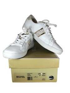 irving leather and logo stripe sneaker