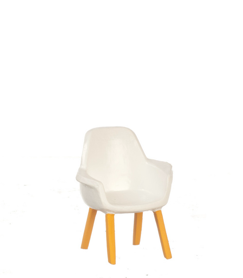 Dolls House Chair Organic Style Resin Lounge Furniture Miniature 1:12th Scale
