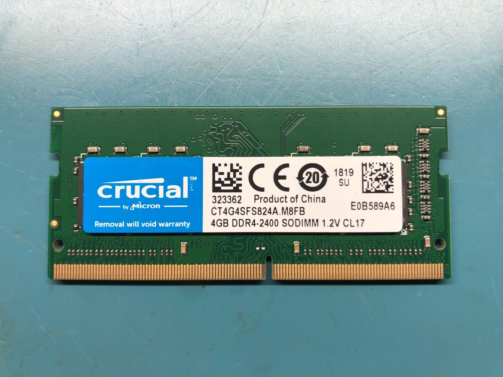 Crucial 4GB SO-DIMM SODIMM Memory Module - CT4G4SFS824A DDR4-2400 CL17