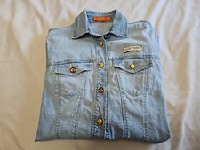 Vtg Iceberg History Sylvester/tweety Button Lightweight Denim Jacket Xs: Italy