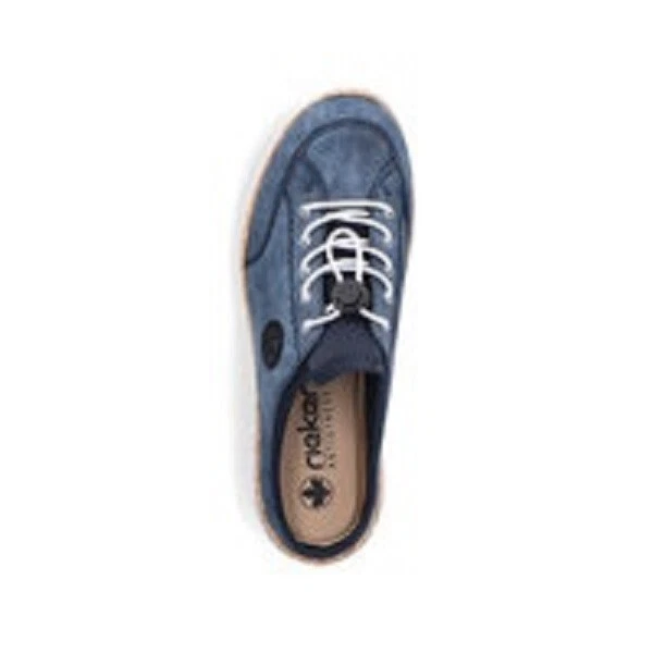 Zuecos para mujer Rieker Sabots zapatillas zapatos de casa azul N4210 Foto 4 de 4