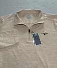 Callaway Golf Quarter (1/4) Zip Lightweight Khaki Hunter/Tan/Beige Size XL NWT