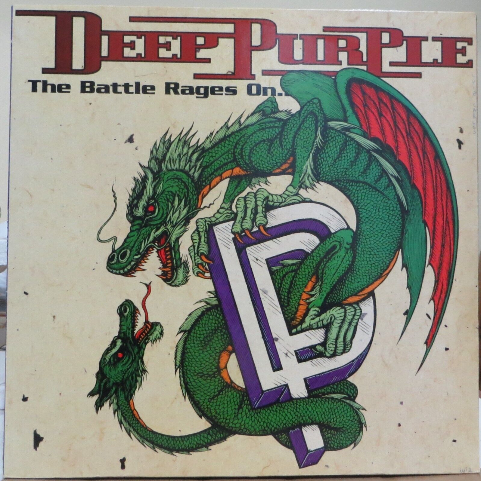 DEEP PURPLE 1993 “THE BATTLE RAGES ON“ ORIG. RCA - BMG 150.4045 LP INSERT BRAZIL