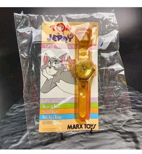 🔥 Marx Toys 1977 " Tom and Jerry " 9524 Watch on Card Vintage Collectible⌚🔥