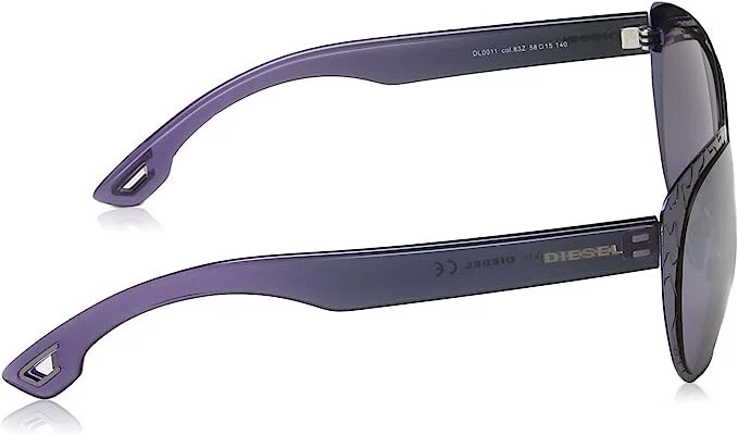 Gafas de sol para mujer Diesel DL0011 83Z azul púrpura ojo de gato púrpura degradado 58 mm Foto 3 de 3