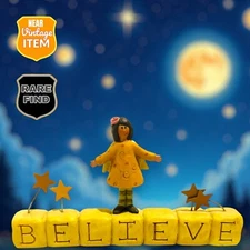 Blossom Bucket, Suzi Skoglund, Believe, 2008 Angel Figurine Table Ornament RARE!