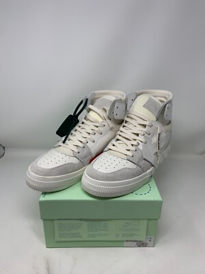 NWT Off-White High Top Vulcanized leather sneaker , US 12/UK 11/EU 45