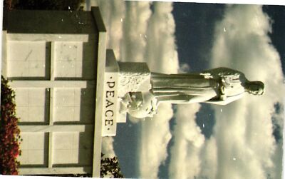 Vintage Postcard- Peace statue, Troy, MI 1960s
