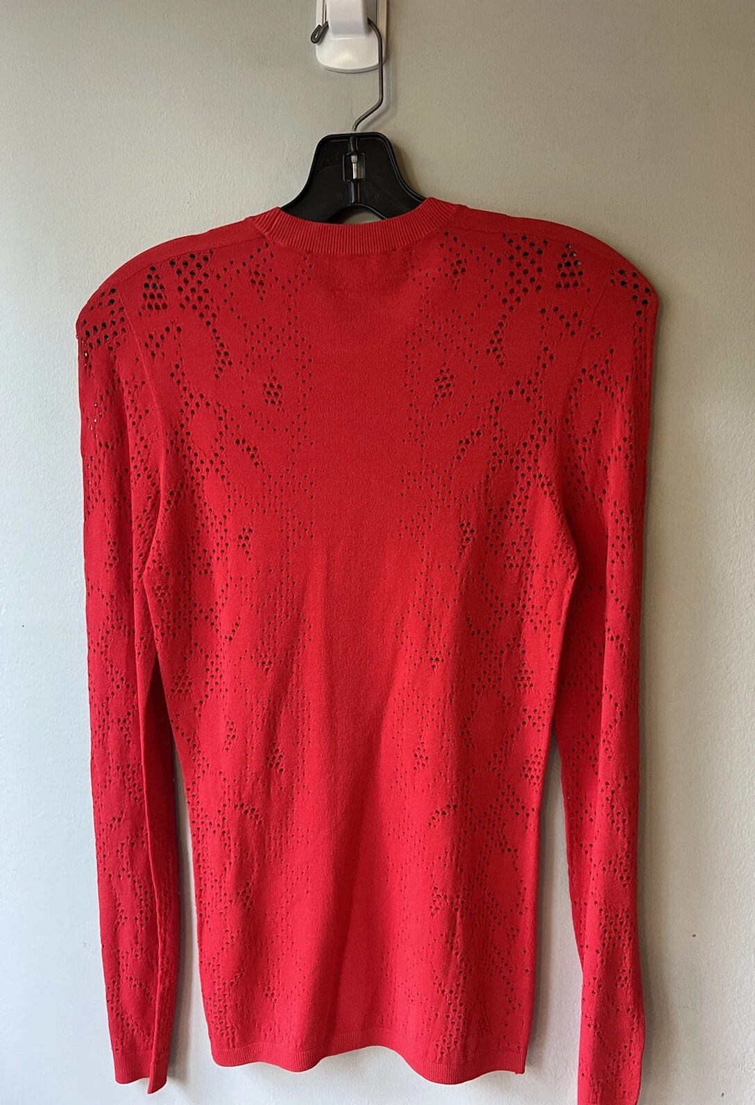 Felpe Donna Versace Lavorate a Maglia Donna Colore Rosso Taglia 42 (US 8) NUOVE SENZA ETICHETTE