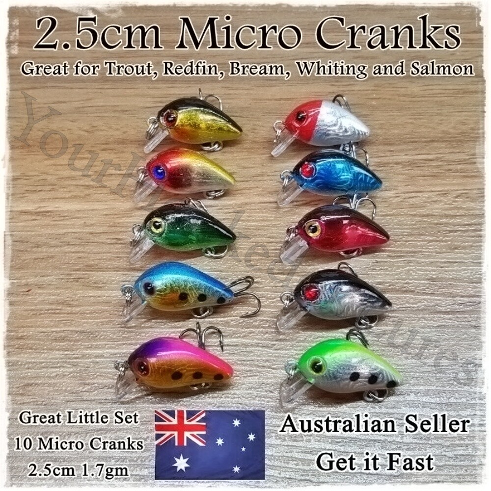 25mm Mini Fishing Lures Crank Bait Whiting Bream Flathead Trout