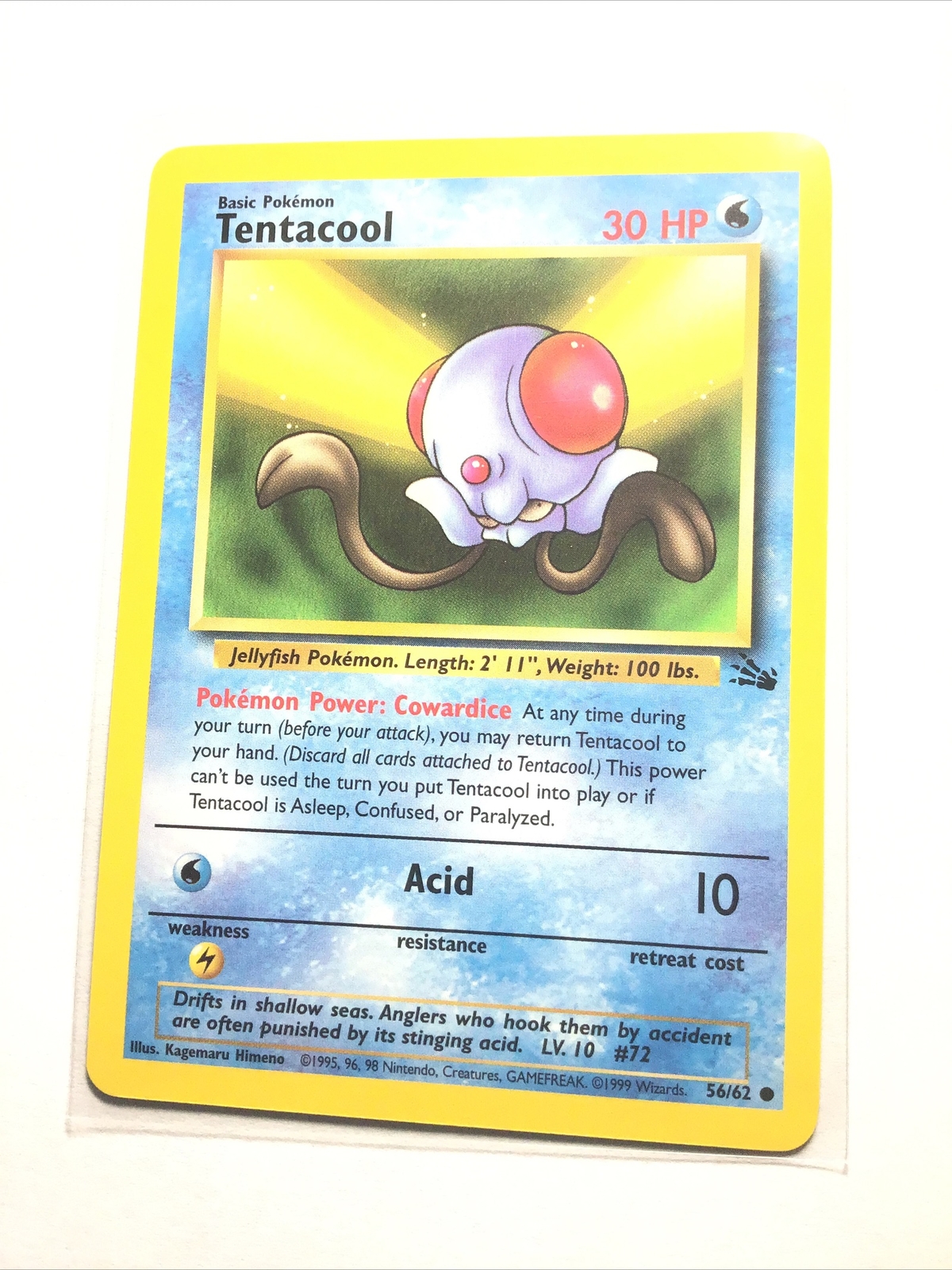 TENTACOOL - 56/62 - Fossil - Pokemon Card - NM